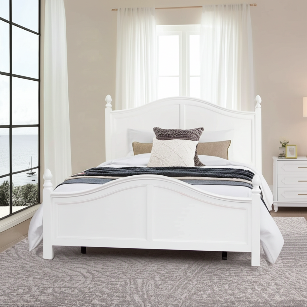 Elegant White Bed Frame
